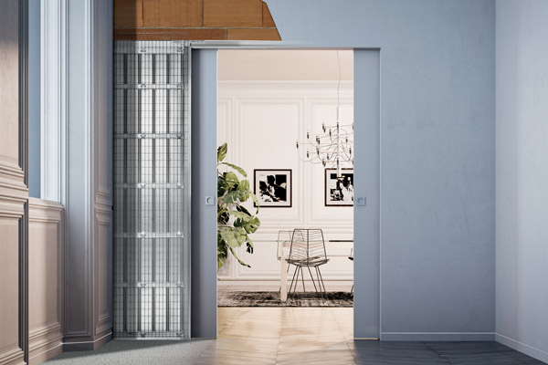 ECLISSE flush-to-the-wall sliding pocket door system